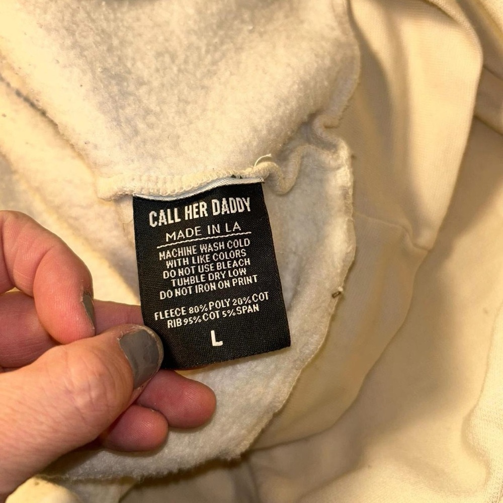Call her Daddy Tan Hoodie Sweatshirt L - Picture 8 of 11